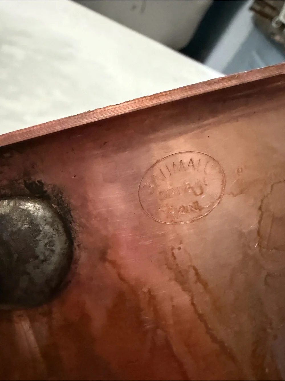 French Copper-Colored Two-Handle Stockpot 10” - Classic Copper Finish need tin
